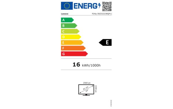 Lenovo Monitor ThinkVision P24q-30 (6ms, 1000:1, HDMI, DP) – Bild 3